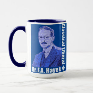 Caneca Dr. Friedrich August von Hayek Azul Escuro