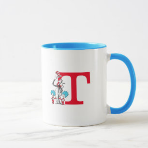 Caneca Dr. Seuss Cat no Chapéu, Coisa Um Monograma T