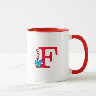 Caneca Dr. Seuss Cat no Chapéu - Leitura do Monograma F