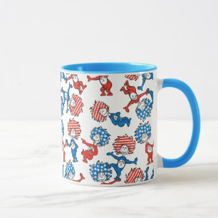 Caneca Dr. Seuss Coisa Um Coisa Dois Padrão da Bandeira