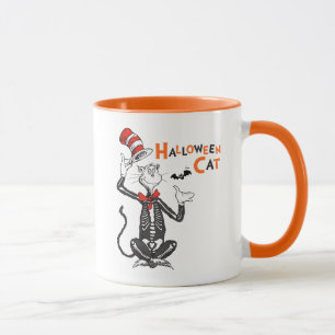 Caneca Dr. Seuss   Gato no Chapéu de Halloween