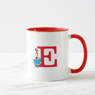Caneca Dr. Seuss Gato no Chapéu - Monograma de Leitura E