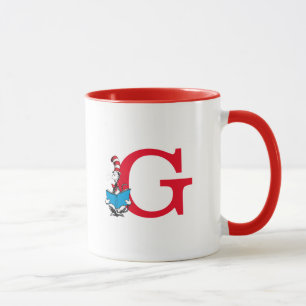 Caneca Dr. Seuss Gato no Chapéu - Monograma de Leitura G