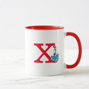 Caneca Dr. Seuss Gato no Chapéu - Monograma de Leitura X