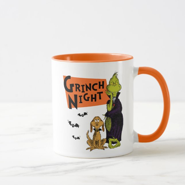 Caneca Dr. Seuss | Noite do Grinch no Halloween Gráfico (Direita)