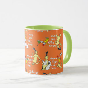 Caneca Dr. Seuss Ovos Verdes e Presunto Padrão de Persona