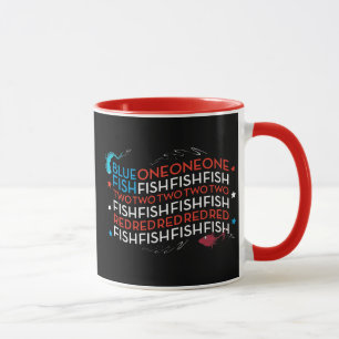 Caneca Dr. Seuss Peixe Vermelho Peixe Azul Gráfico da B
