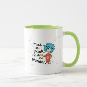 Caneca Dr. Seuss   Pensar e pensar. Pense e Maravilha.