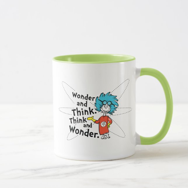 Caneca Dr. Seuss | Pensar e pensar. Pense e Maravilha. (Direita)