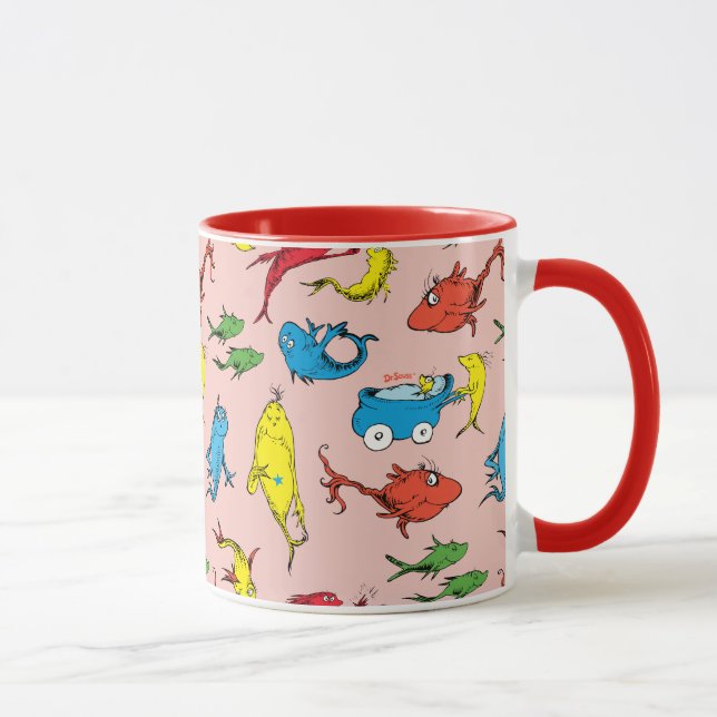 Caneca Dr. Seuss | Um Peixe Dois Peixes Padrão (Direita)