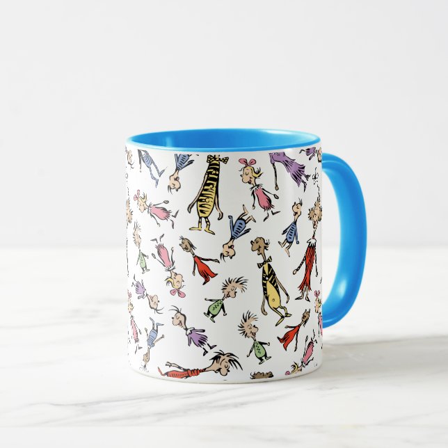 Caneca Dr. Seuss Whoville Characters Festive Pattern (Frente Esquerda)