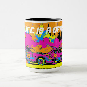 Caneca Drag-Racing Smoke-Out - Carros De Corrida