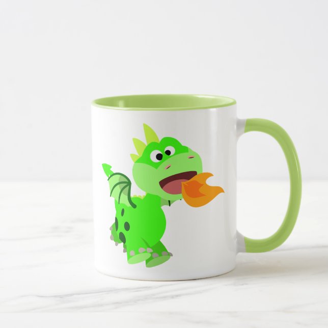Caneca Dragão Bebê de Cartoon Cachorro (Direita)