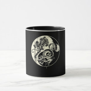 Caneca Dragão Com Tatuagem De Tigre YIN E Yang Beast Figh
