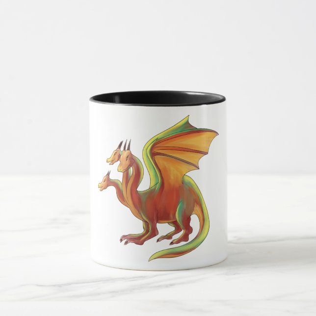 Caneca dragão de 3 cabeças (Centro)