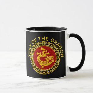 Caneca Dragão de Ano Novo Chinês Ornamental
