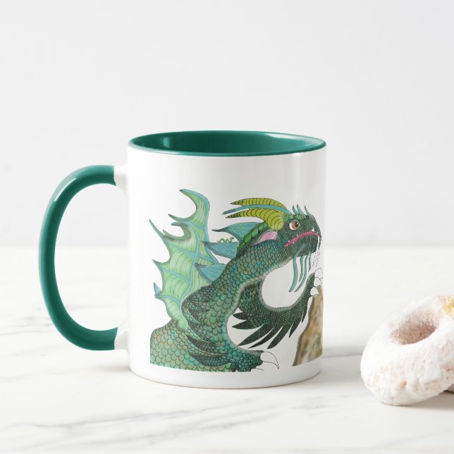 Caneca Dragão Veractus e Leslie a Lagarta (Com Donut)