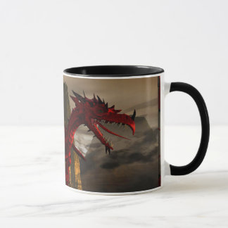 Caneca Dragão Vermelho Na Montanha