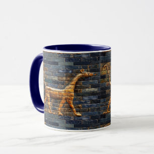 Caneca DRAGÕES DE SERPENTE BABILÔNICOS Arte Assíria Antig