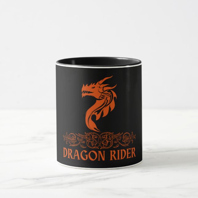 Caneca Dragon Rider Legal Trendy Fantasy Red Typografia (Centro)