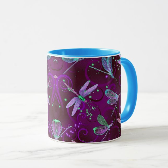 Caneca Dragonflies Purple Dreams 11oz Combo (Frente Esquerda)