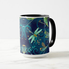 Caneca Dragonflies Teal 15oz Combo