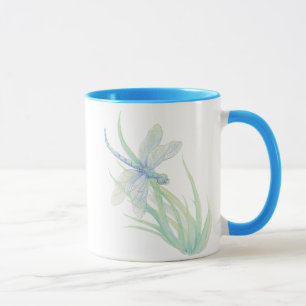 Caneca Dragonfly Original em Azul e Verde