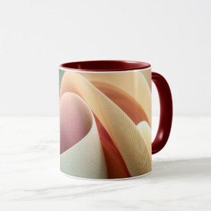 Caneca Drapeados Abstratos com Fluxo de Gradiente Pastel