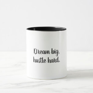 Caneca Dream Grande, Duro Motivacional Mug de Café