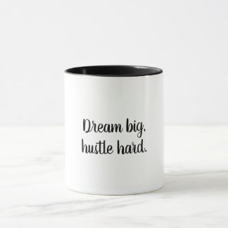 Caneca Dream Grande, Duro Motivacional Mug de Café