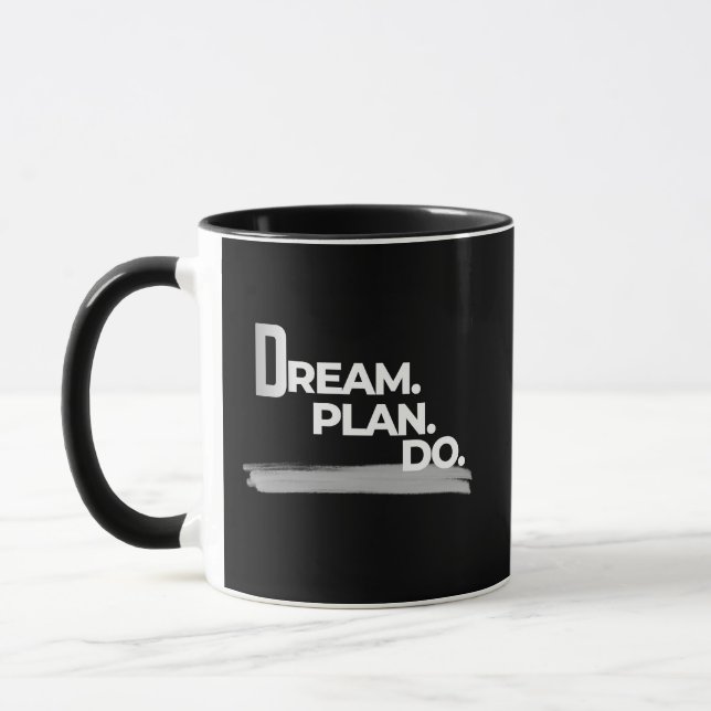 Caneca Dream Plan Do Execution Mindset (Esquerda)