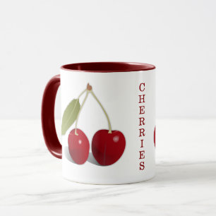 Caneca Duas Cherries Design Coffee Mug