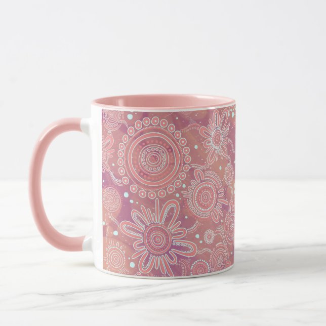Caneca Duas "Conexões" de Mug de Arte de Indígenas Tonado (Esquerda)