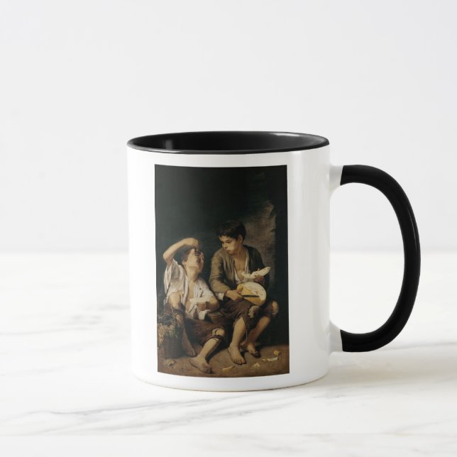 Caneca Duas crianças que comem um melão e as uvas, (Direita)