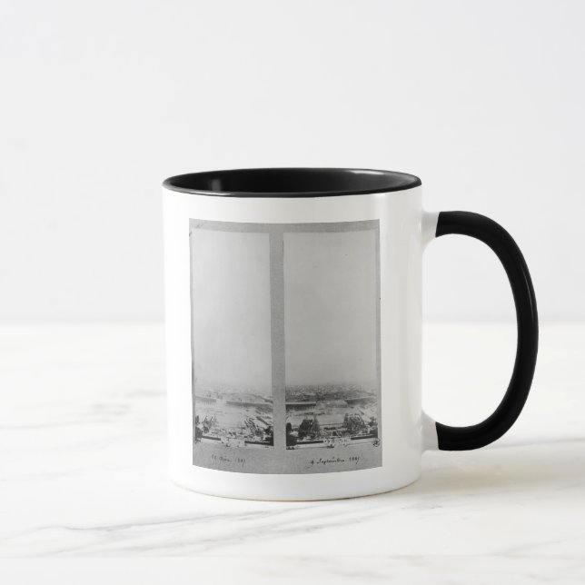 Caneca Duas ideias da construção do Eiffel 2 (Direita)