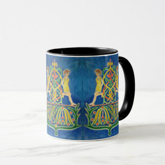 Caneca Duas jovens mulheres modernamente estilizadas com