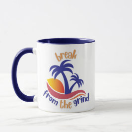 Caneca Duas Palmas Azuis BFTG Coffee Mug
