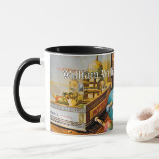 Caneca Duas Roldanas de Pesca em Ambiente Vintage - Perso