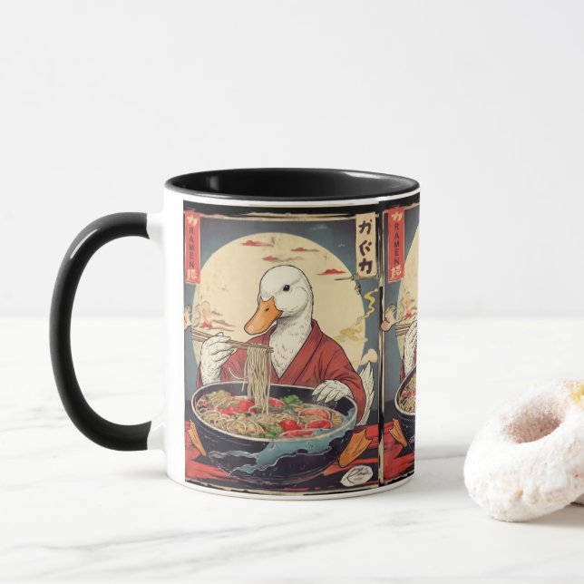 Caneca  Duck Ramen Lover Japanese Style for Japanophiles (Com Donut)