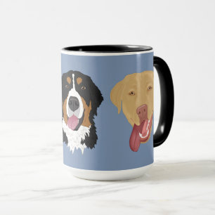 Caneca Dudley Labrador E Bernese Mountain Dog 