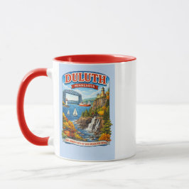 Caneca Duluth, Minnesota Souvenir Coffee Mug North Shore