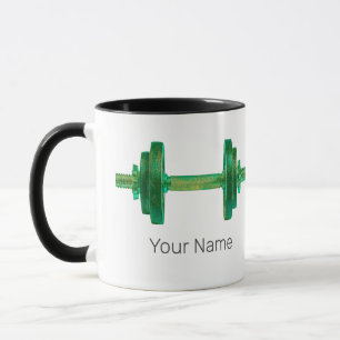 Caneca Dumbbell Retro Bodybuilder Gym Malhação Ou Treinad