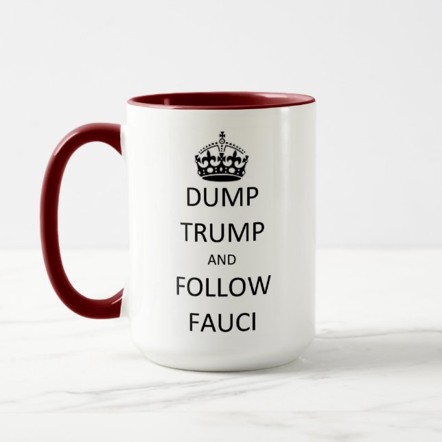 Caneca Dump Trump - Siga Fauci (Esquerda)