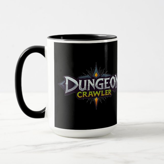 Caneca Dungeon Crawler Preto (Esquerda)