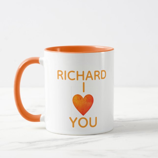 Caneca Dupla Face Simples & Doce Eu Amo Você Nome Persona (Esquerda)