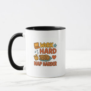 Caneca Duro de trabalho, dormir mais forte
