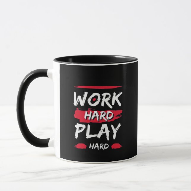 Caneca Duro De Trabalho E Duro Premium (Esquerda)
