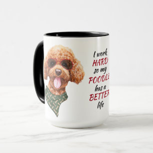 Caneca Duro de Trabalho para Meu Cachorro de Poodle