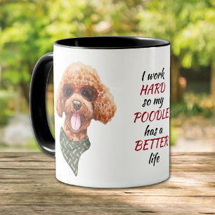 Caneca Duro de Trabalho para Meu Cachorro de Poodle
