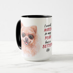 Caneca Duro de Trabalho para Meu Cão Pomerano
